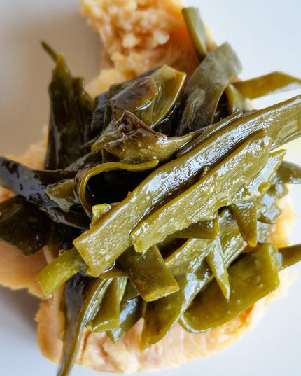 Una receta de espagueti de mar sobre bonito del Norte