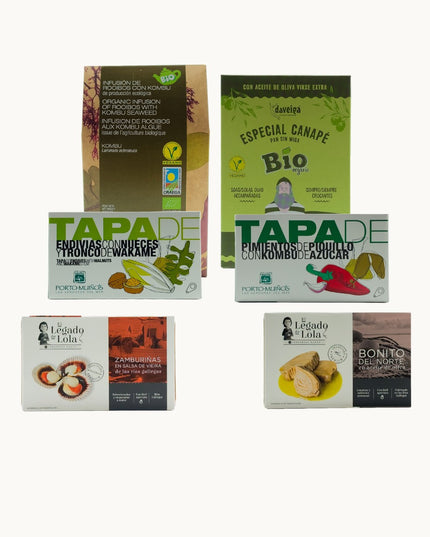 Exclusiva selecciĂłn gourmet de tapas Gallegas artesanales de la tierra y del mar.