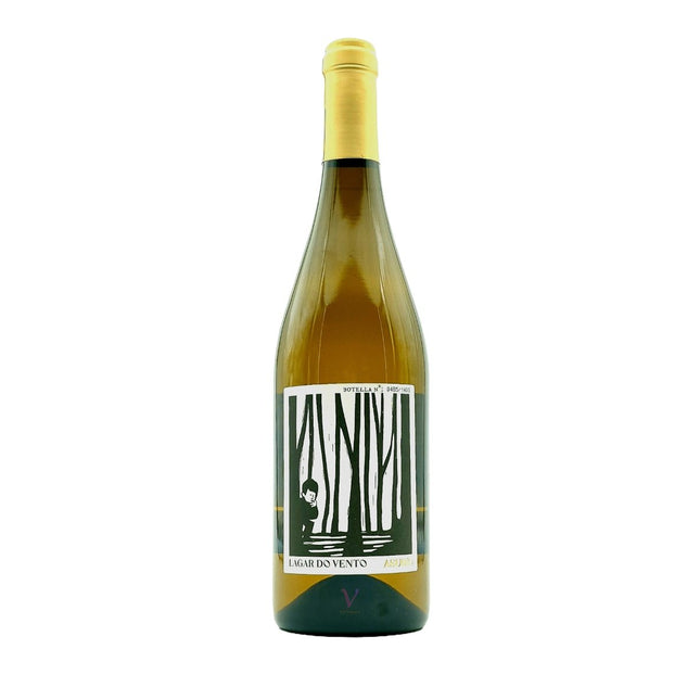 Botella de vino Asubío Godello de la Ribeira Sacra.