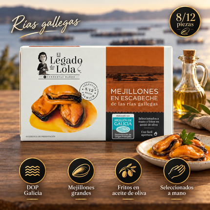 Mejillones Grandes en Escabeche 8/12