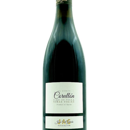 Botella de vino orgánico de Viñas Viejas Corullón.