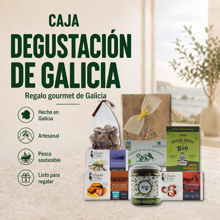 Iconos de calidad de la caja de regalo Degustación de Galicia