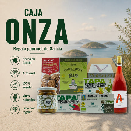 Regalo vegano de Galicia Onza, iconos de calidad