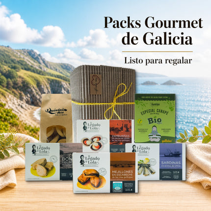 Pack Brétema de VinNatura con conservas gourmet, dulces artesanales, listo para regalar