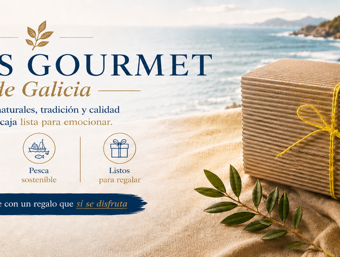 Banner Packs Gourmet de Galicia. Sabores naturales, tradición y calidad en un pack de regalo