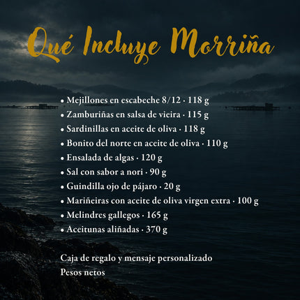 Contenido de la caja de regalo Morriña de VinNatura