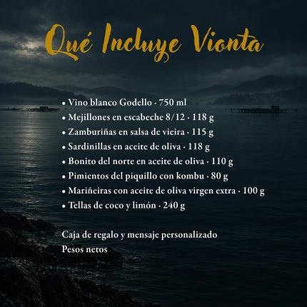 Contenido de la caja de regalo Vionta de VinNatura