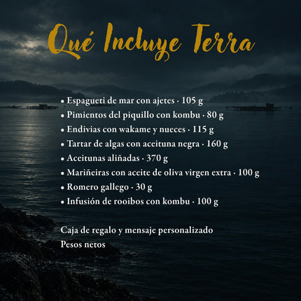 Contenido de la caja de regalo vegana Terra de VinNatura